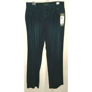 Lauren Ralph Lauren Blue Mid Rise Faux Pocket Jeans Pants Size 6 NWT